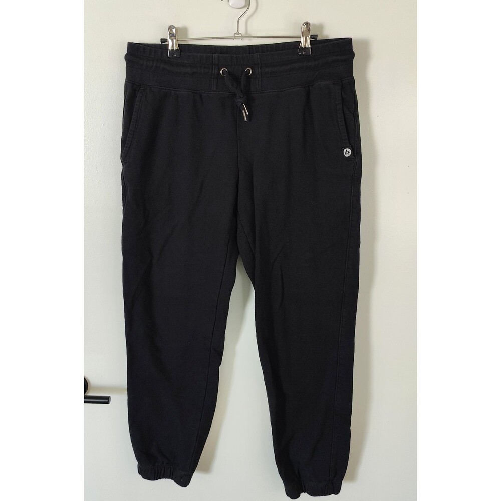 American Giant Sweatpants Joggers Womens XL USA Utility Black Drawstring